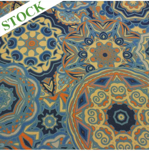 Porto Mandala Sea Blue 5020 Outdoor Fabric